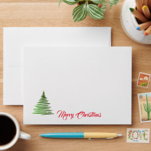 Card Envelope Christmas Trees