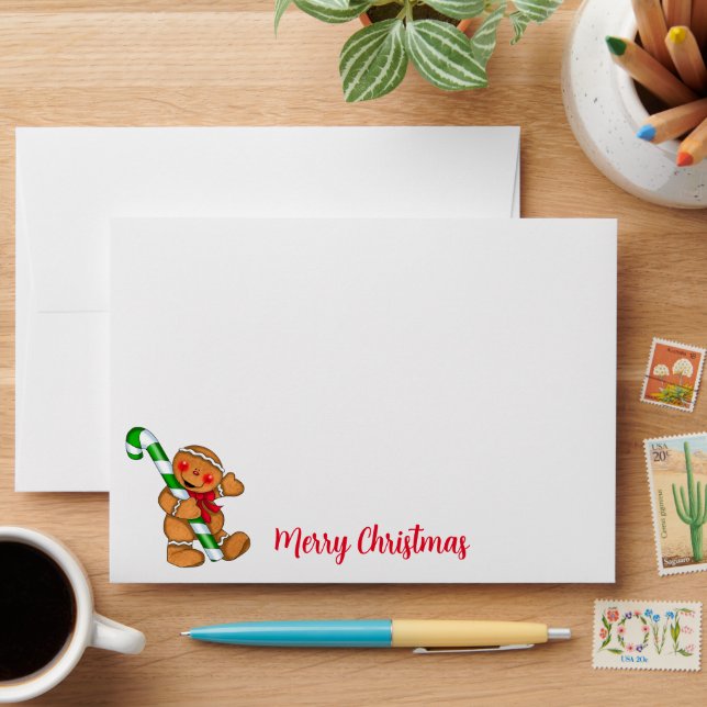 Card Envelope Gingerbread Person (Desk)