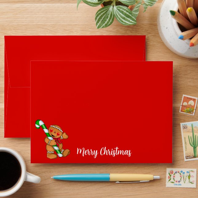Card Envelope Gingerbread Person (Desk)