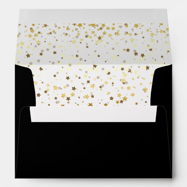 Card Envelope-Gold Stars Envelope (Back (Bottom))