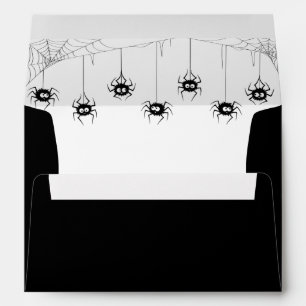 Card Envelope Halloween Spiders
