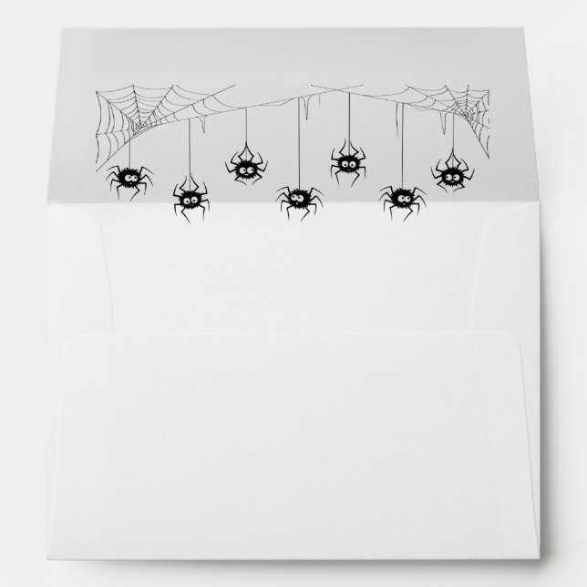 Card Envelope Halloween Spiders (Back (Bottom))