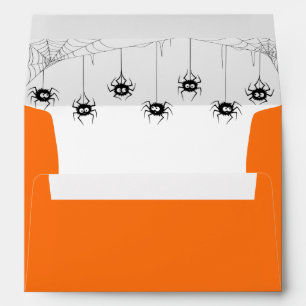 Card Envelope Halloween Spiders