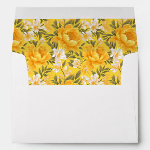 Card Envelope-Yellow Peonies Envelope