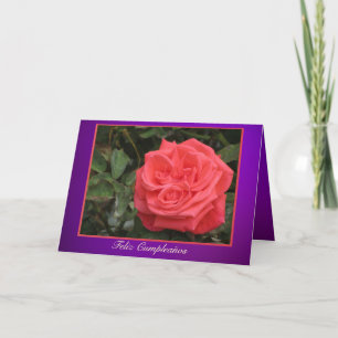 Card - Feliz Cumpleaños - Rosa rosa
