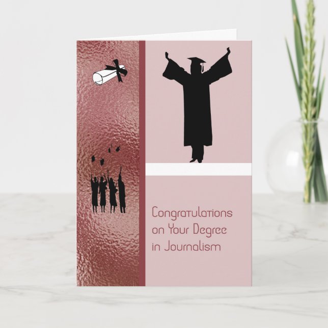 Card for a Degree in Journalism (Front)