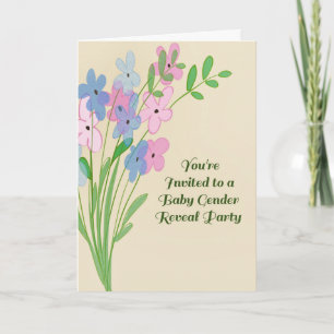 Card for Baby Gender Reveal Party Invitation