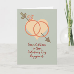 Card for Engagement Congrats on Valentine's Day