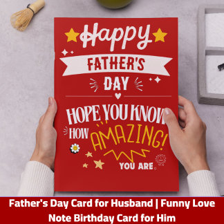 Card for Husband Funny Love Note Birthday Card 