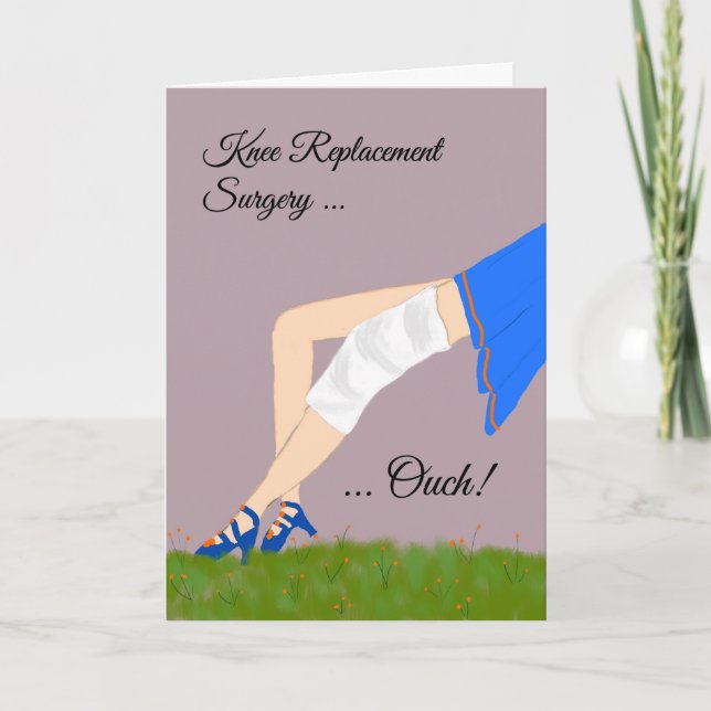 Card for Knee Replacement Surgery with Legs (Front)