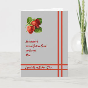 Card for Mother's Day with Strawberries