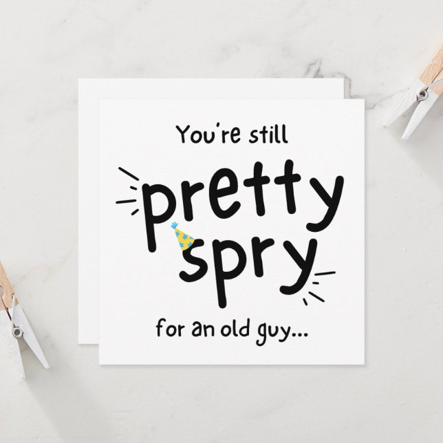 Card for Old Guy  (Front/Back In Situ)