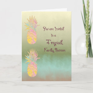 Card for Tropical Family Reunion Invitation