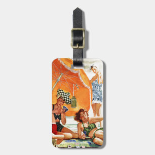 Card Game at the Beach by Alex Ross Luggage Tag