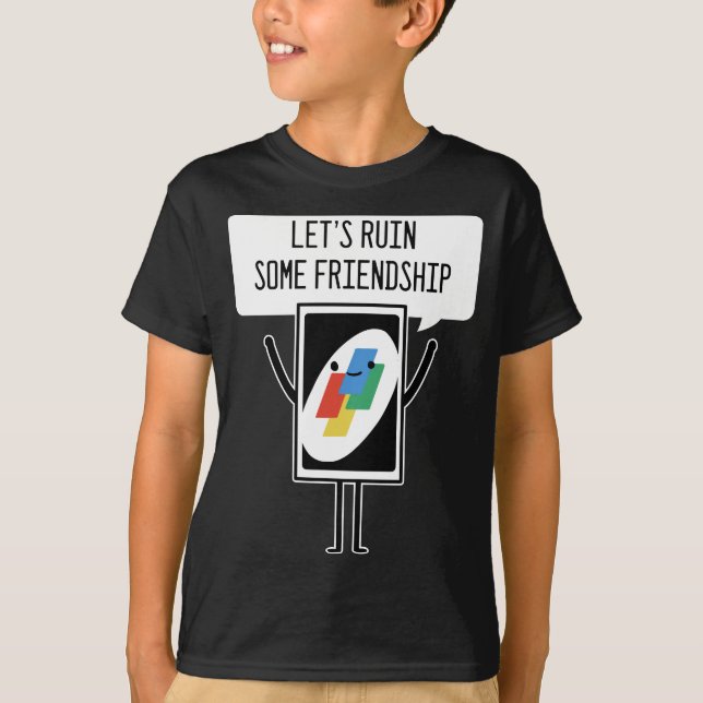 Card Game Ruins Friendships Gamer Or Gambler T-Shirt (Front)