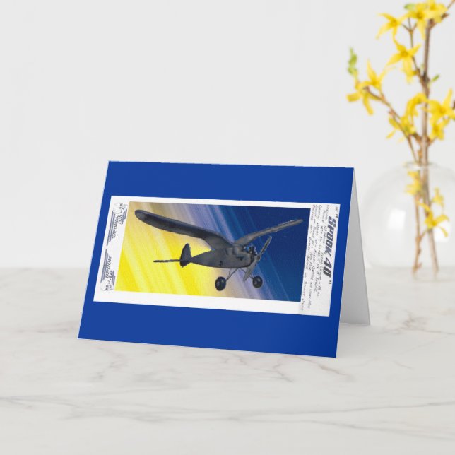 Card - Greeting - Model Aeroplane (Yellow Flower)