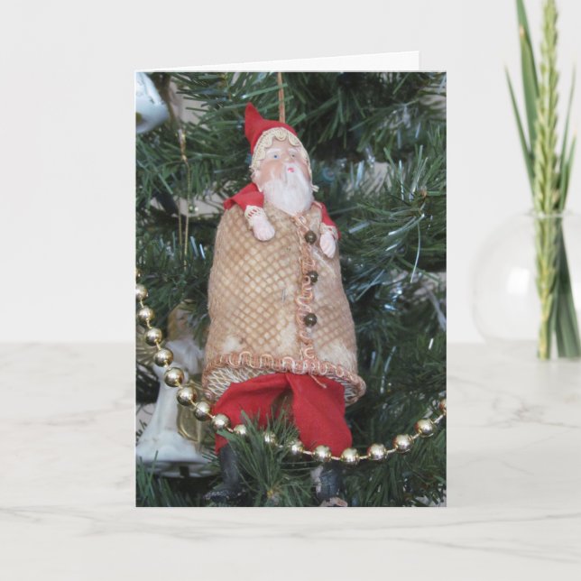Card - Greeting - Santa Tree Ornament (Front)