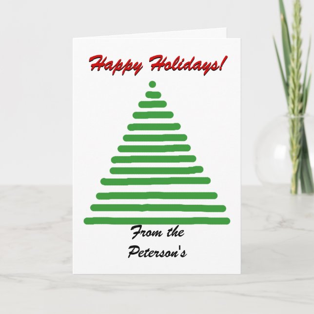 Card - Happy Holidays - tree (Front)