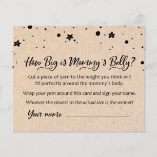 CARD How big is Mummy's Belly? Baby Shower Game