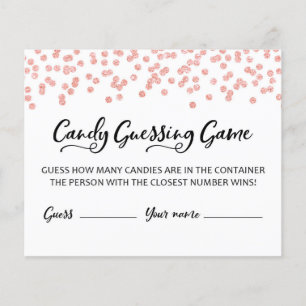 CARD How many Candies in the Jar Baby Shower Game