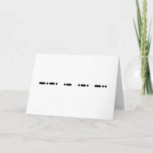 CARD - in Morse Code on a Note Card