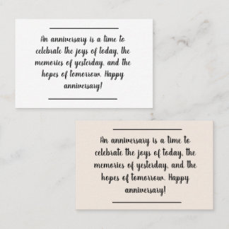 Card insert - Anniversary Wishes