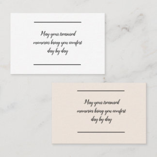 Card insert - Sympathy - Condolence