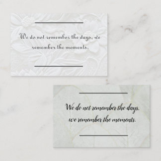 Card insert - Sympathy - Condolence 3