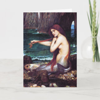 Card: John Waterhouse - A Mermaid Card