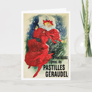 Card: Jules Cheret - Pastilles Geraudel Holiday Card