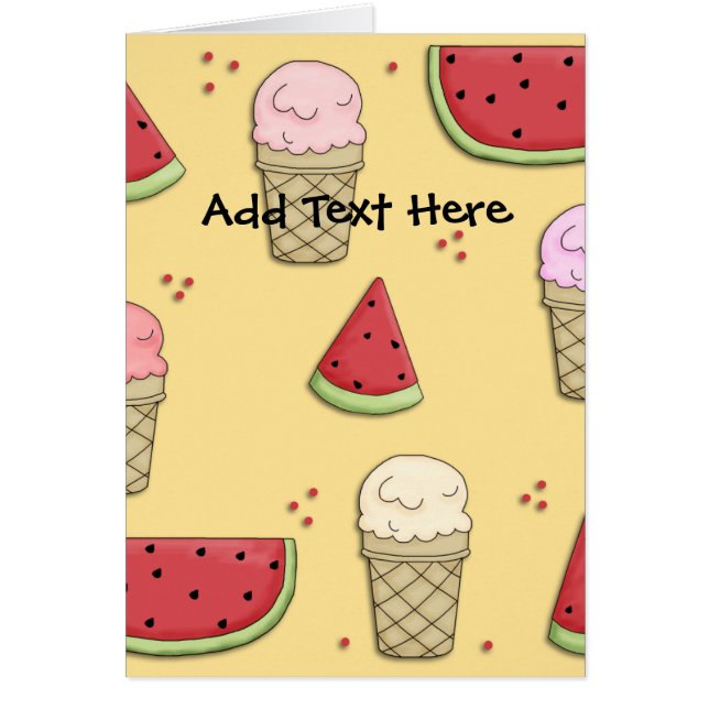 Card Kid's Ice Cream Watermelon (Front)