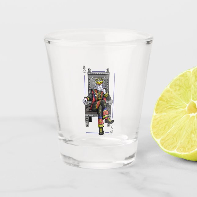 Card King Shot Glass (Front)