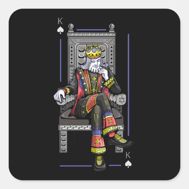 Card King Square Sticker (Front)