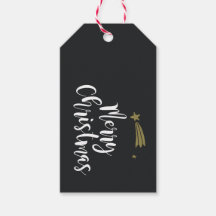 Card Labels for Gift Merry Christmas Star