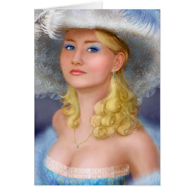 Card Lady in blue (Front)