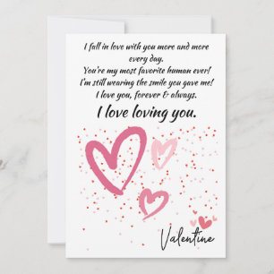 CARD LOVE FOR VALENTINE, I FALL IN LOVE WITH YOU