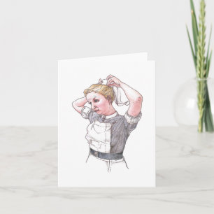 Card  - Middlesex Hospital Nurse Dressing For Duty