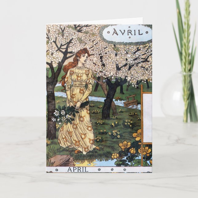 Card: Month of April - Avril Card (Front)