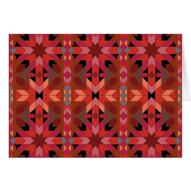 Card Morrocco red orange black (Front Horizontal)