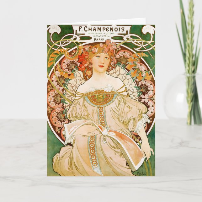 Card: Mucha - Champenois Card (Front)