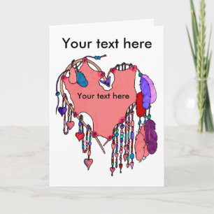 Card "native american" valentine