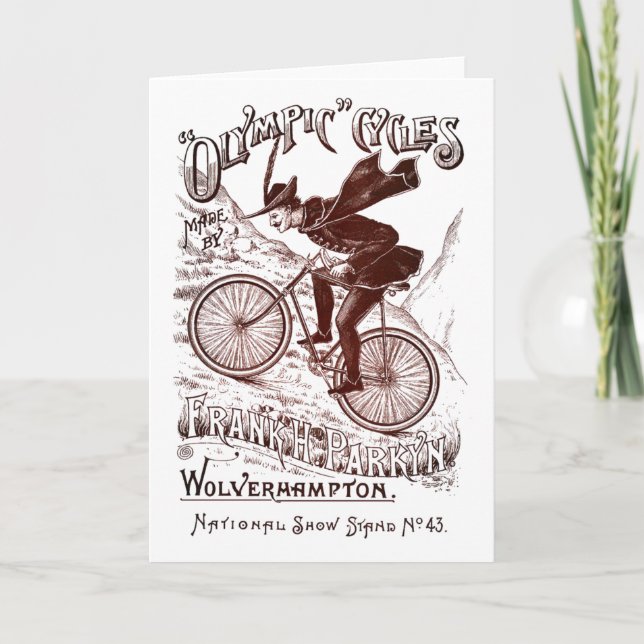 Card: Olympic Cycles Vintage Image Card (Front)