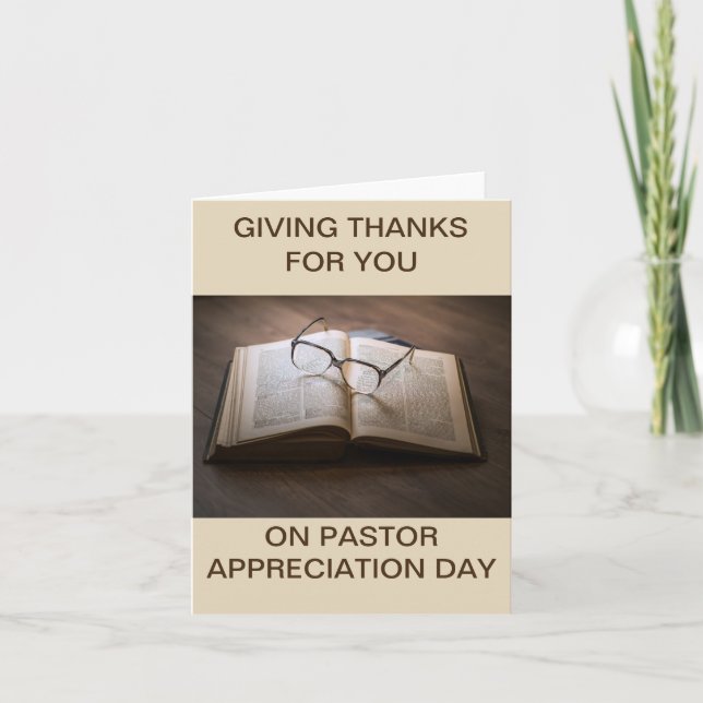 Card Pastor Appreciation Day Jeremiah 3:15 (Front)
