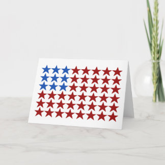 Card - Patriotic Flag Stars