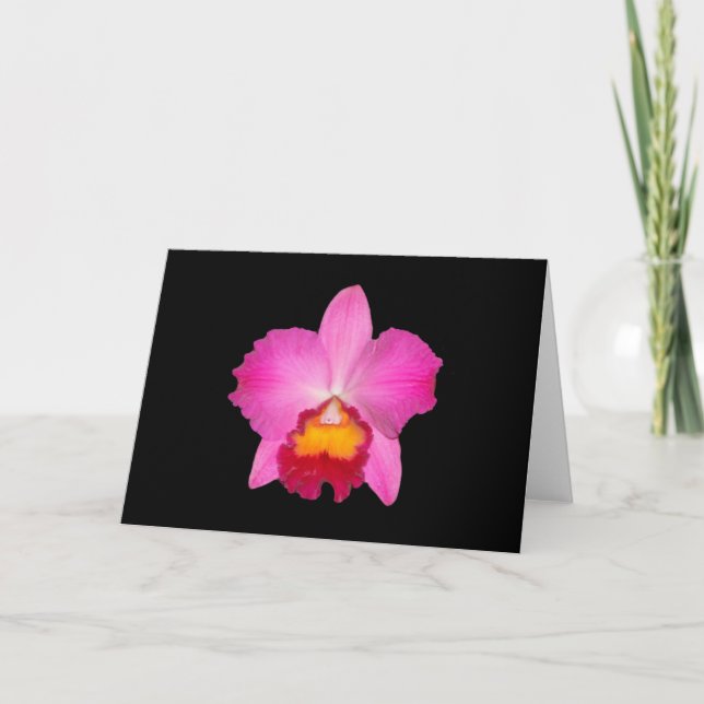 Card, pink cattleya. # 1781 copy card (Front)