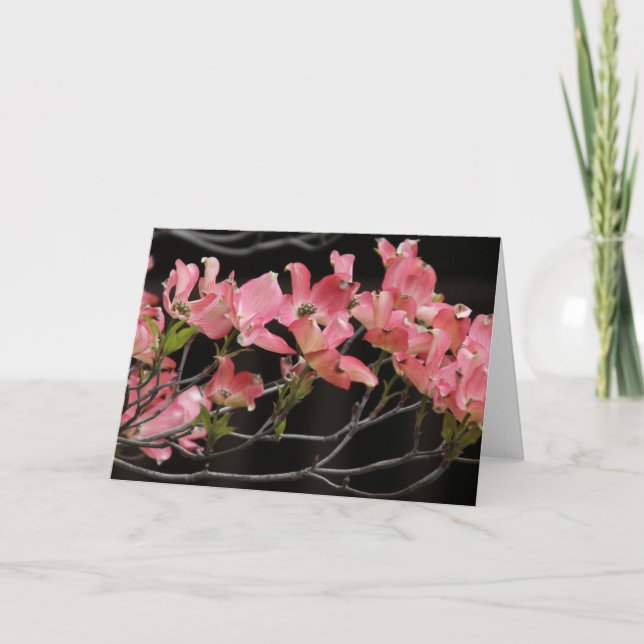 Card, "PINK DOGWOOD # 2" Card (Front)
