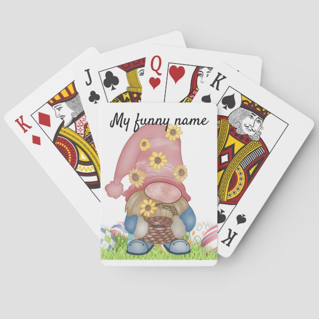 Card play deck Easter gnome  (Back)
