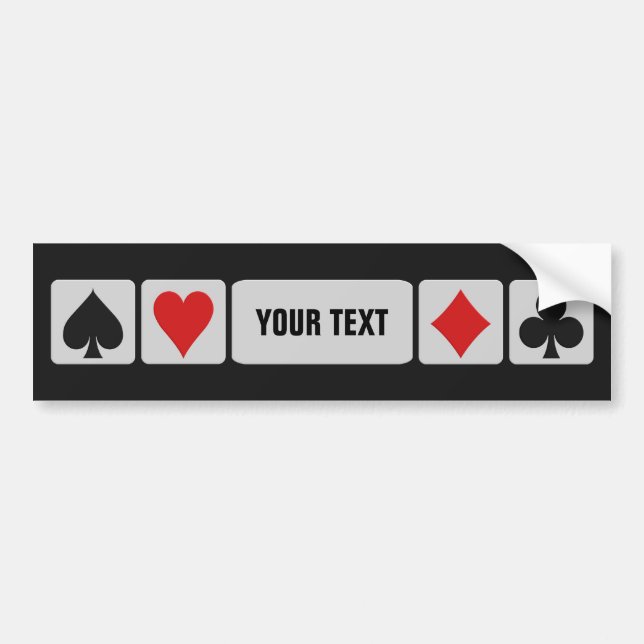 Card Player custom bumpersticker Bumper Sticker (Front)