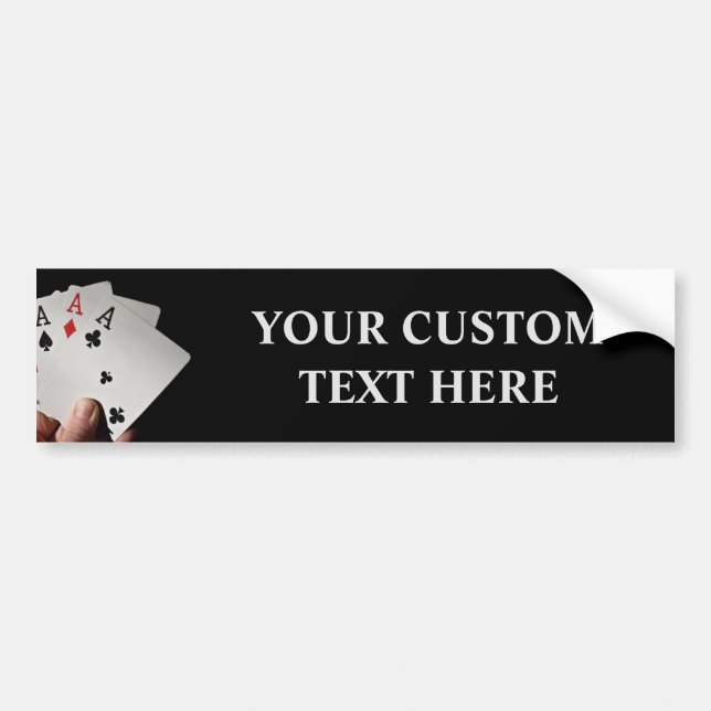 Card Player custom bumpersticker Bumper Sticker (Front)