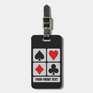 Card Player  custom luggage tag